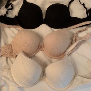 SET OF 3 Victoria’s Secret Perfect Shape Bra 32D